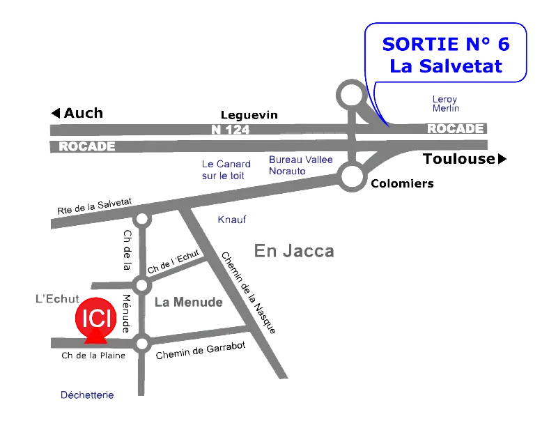PLAN DE LOCALISATION 2M Construction Colomiers